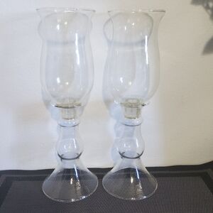 Vintage 1970's Pyrex Candle Holder,  set of two